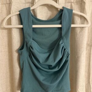 Cider Teal Draped Tank Top